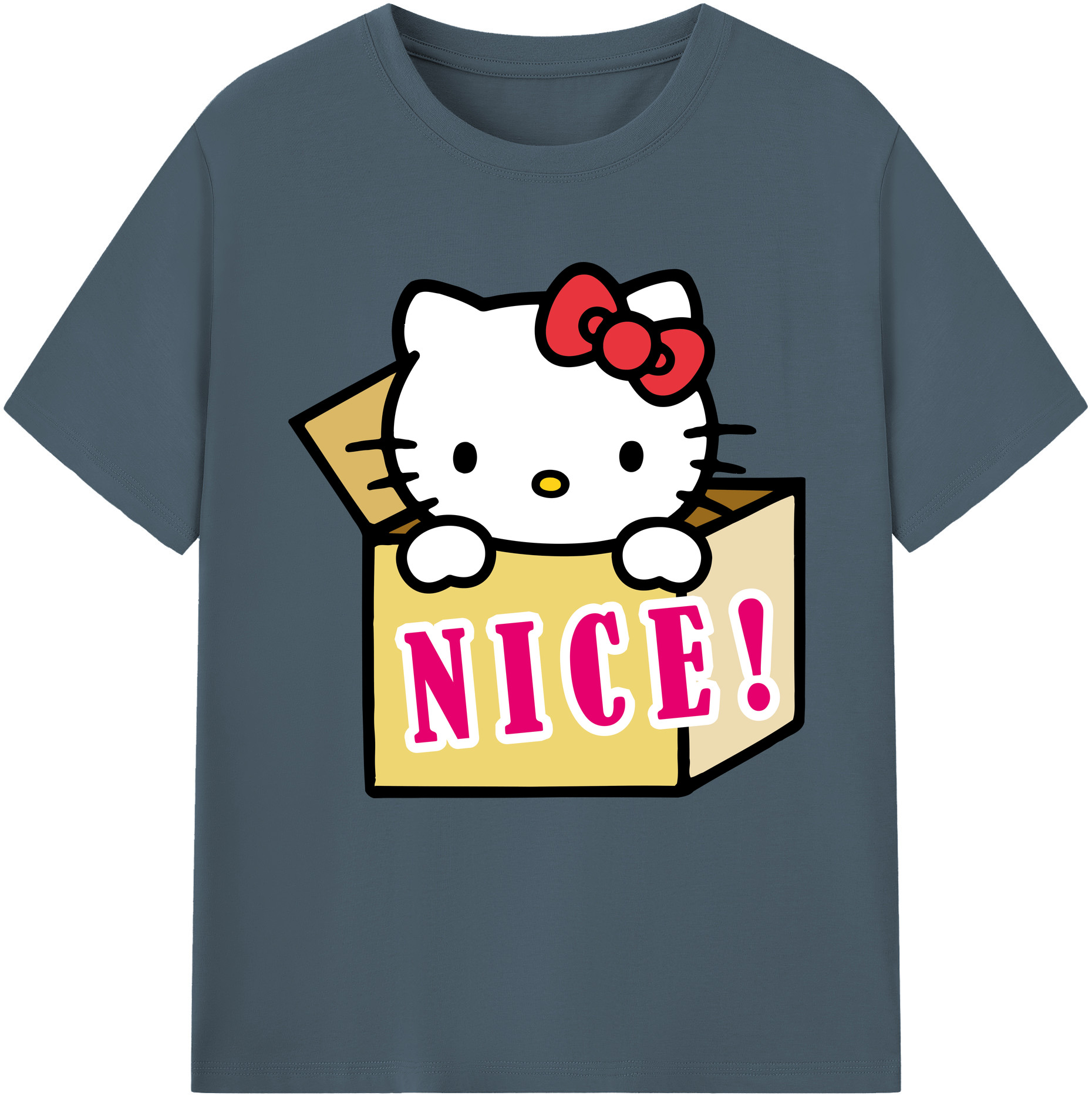 （画像用） Hello Kitty ハローキティ 綿100％半袖Tシャツ（フロントプリント）